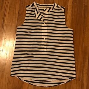 Sailor-Style Silk-Feel Tank